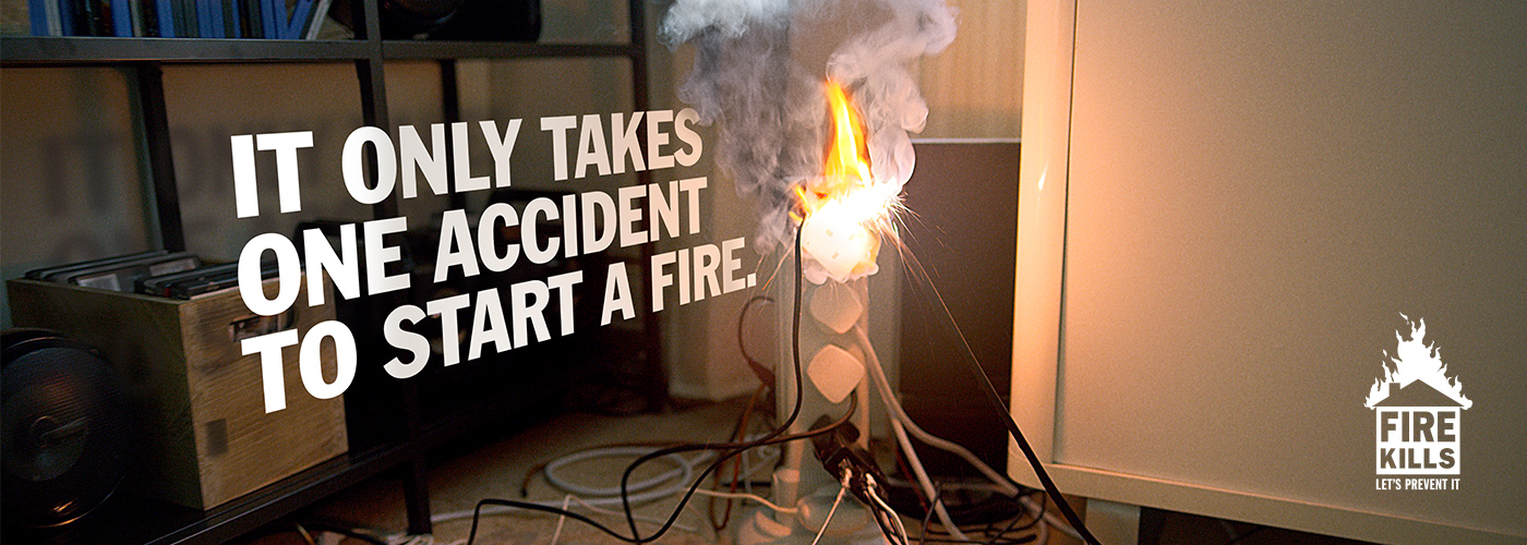 It only takes one accident to start a fire. Test your smoke alarms now.